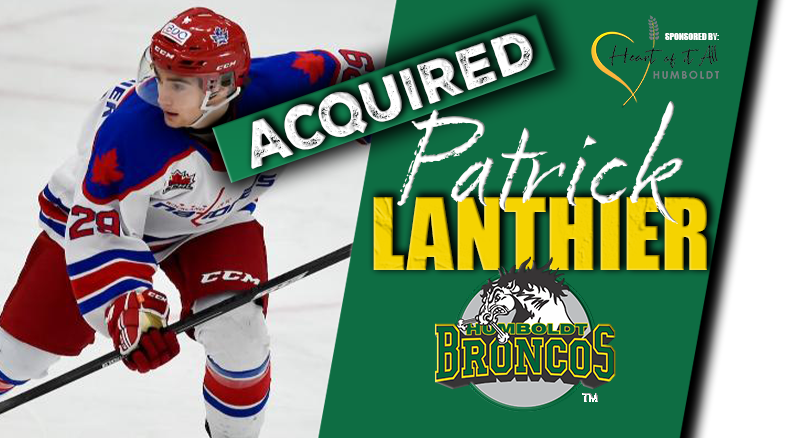 Broncos Acquire Patrick Lanthier from CCHL