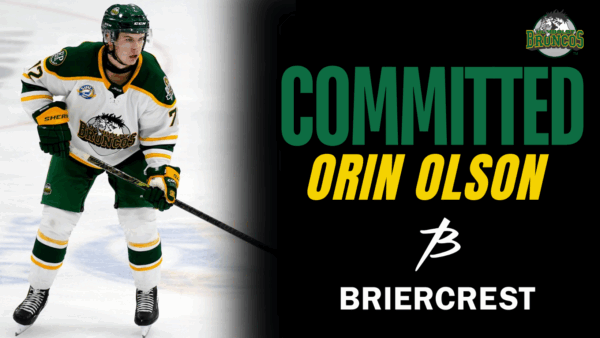 Orin Olson Commits To Briercrest College Men Hockey Program