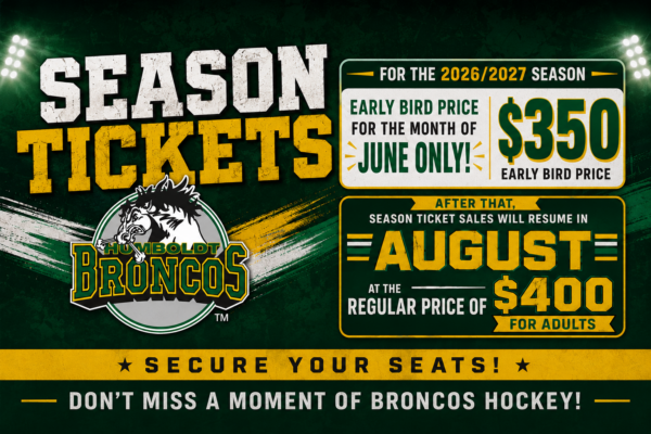 Humboldt Broncos Season Tickets Return for the 2026/2027 Season